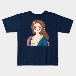 Cute Katherine Hall Portrait 90's Anime Style Kids T-Shirt